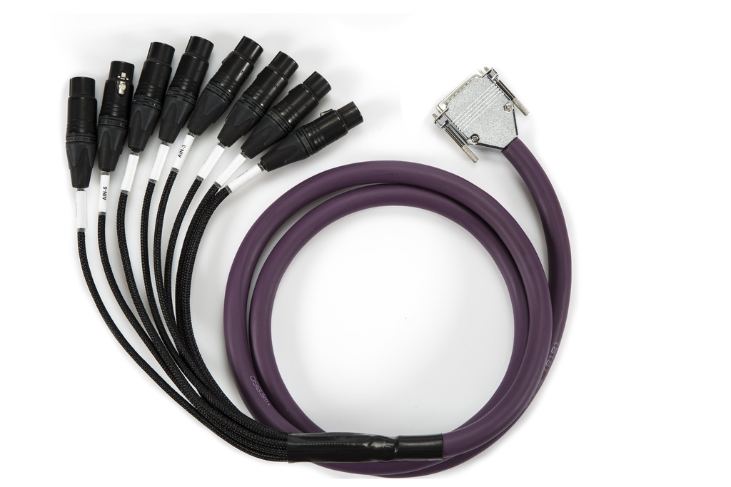 8 Chan. DB25 - FXLR High Performance Analog Input Snake 6FT