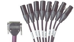 [AES-I/O-D25-XLR-8CH-6FT] 8Ch. DB25 - XLR High Performance Digital AES/EBU Snake 6FT